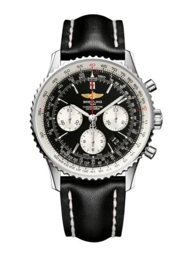 Navitimer 01 43 Stainless Steel / Black / Calf / Pin