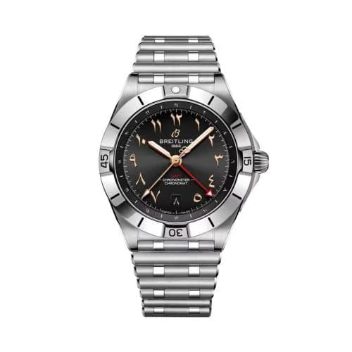 Chronomat 40 GMT Stainless Steel / Black / Qatar