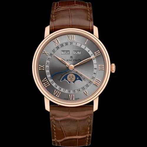 Villeret Quantième Complet 40mm Red Gold / Grey