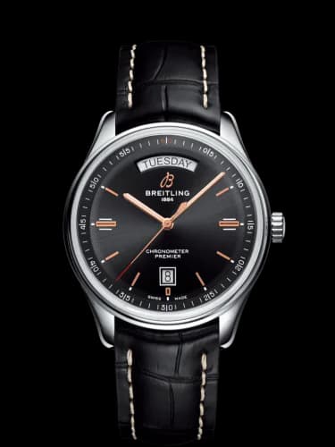 Premier Automatic Day & Date 40 Stainless Steel / Black / Croco Black / Folding
