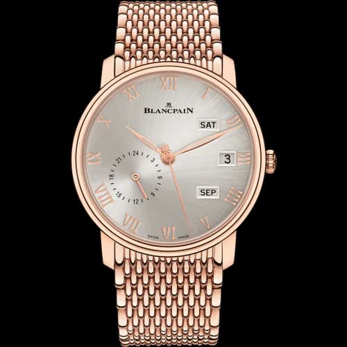 Villeret Quantième Annuel GMT Red Gold / Grey / Bracelet