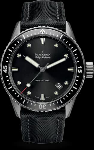 Fifty Fathoms Bathyscaphe Titanium / Black / Black Canvas