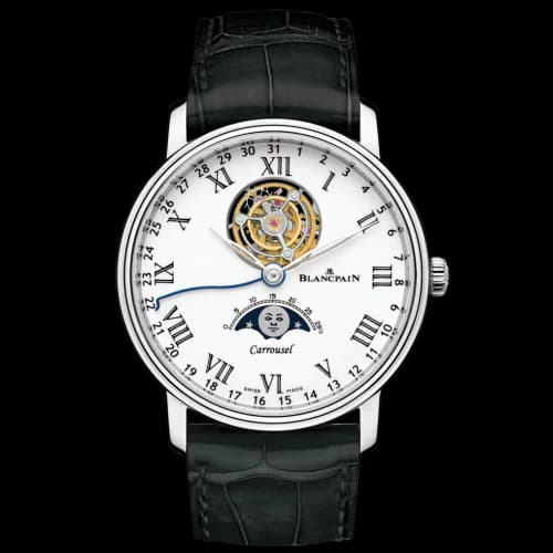 Villeret Carrousel Phase de Lune Platinum
