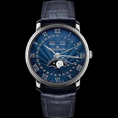 Villeret Quantième Complet 40mm White Gold / Flinqué
