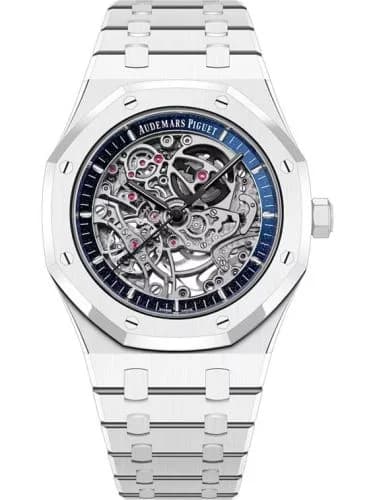 Royal Oak 41 Double Balance Wheel Openworked White Ceramic
