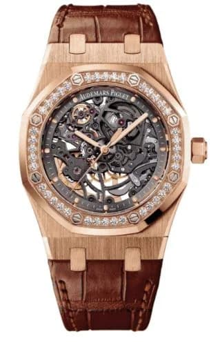 Royal Oak 15306 Openworked Selfwinding Pink Gold / Diamond
