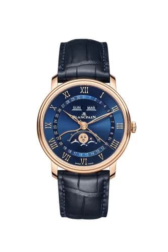 Villeret Quantième Complet 40mm Red Gold / Blue