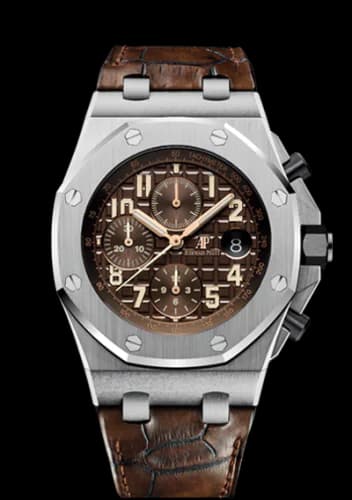 Royal Oak Offshore 26470 Stainless Steel / Brown / Alligator