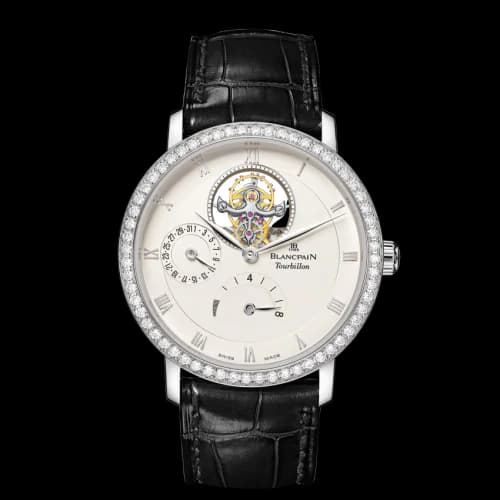 Villeret Tourbillon 8 Jours White Gold / Opaline / Diamond