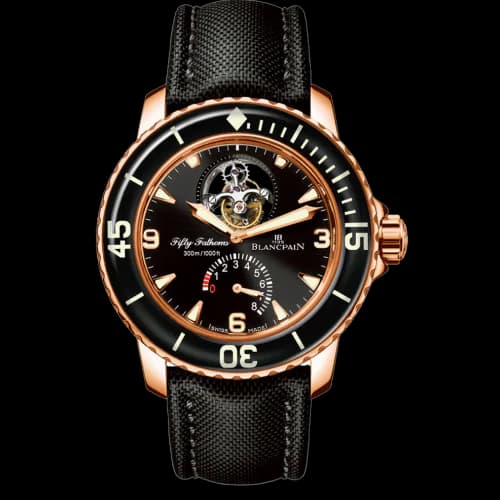 Fifty Fathoms Tourbillon 8 Jours Red Gold / Black / Black Canvas