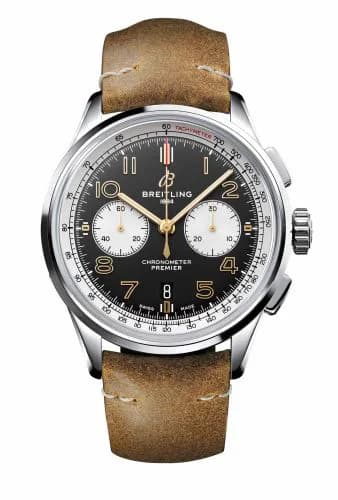 Premier B01 Chronograph 42 Stainless Steel / Norton Edition  / Nubuck / Folding