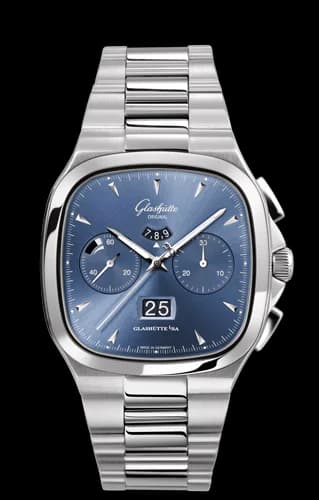 Seventies Chronograph Panorama Date Blue / Bracelet