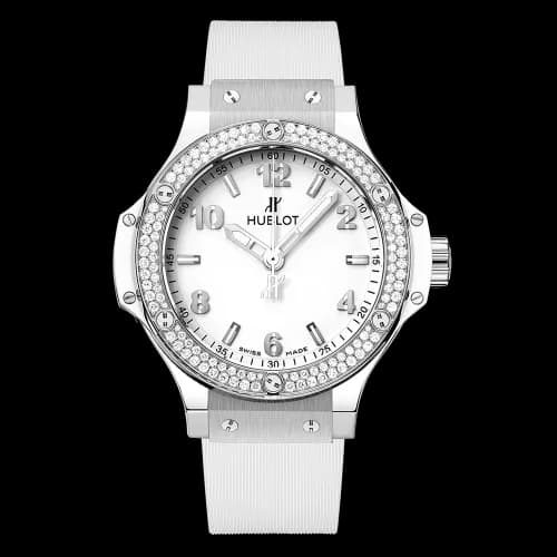 Big Bang 38 Quartz Stainless Steel -  Diamond / White / Rubber