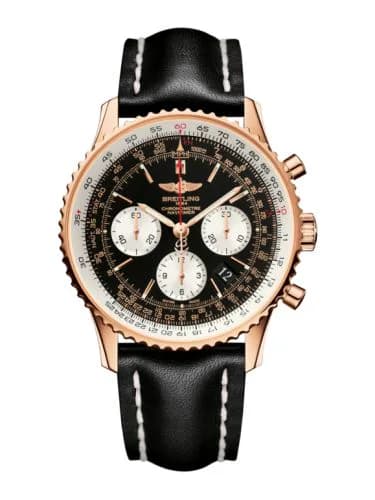 Navitimer 01 43 Red Gold / Black / Calf / Pin