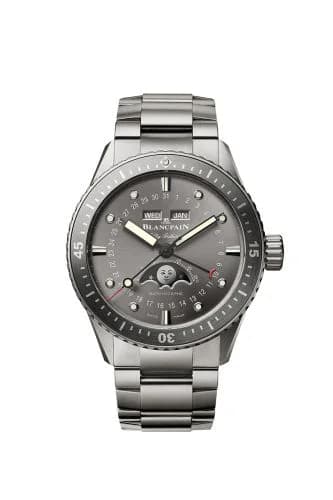 Fifty Fathoms Bathygraphe Quantième Complet Titanium / Grey / Bracelet