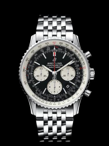 Navitimer 1 B01 Chronograph 43 Stainless Steel / Black / Bracelet