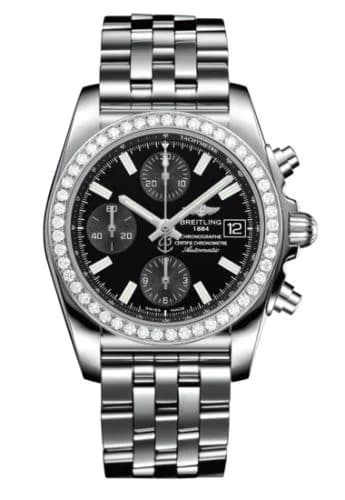 Chronomat 38 SleekT Stainless Steel / Diamond / Black / Bracelet