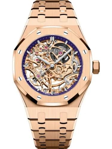 Royal Oak 37 Double Balance Wheel Openworked Pink Gold / Purple