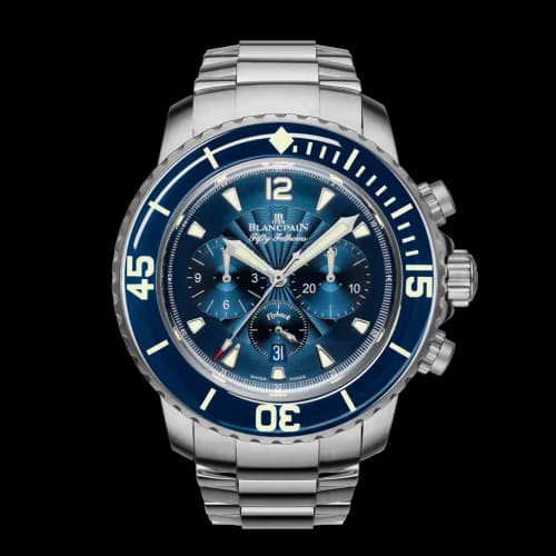 Fifty Fathoms Chronographe Flyback Stainless Steel / Bue / Bracelet