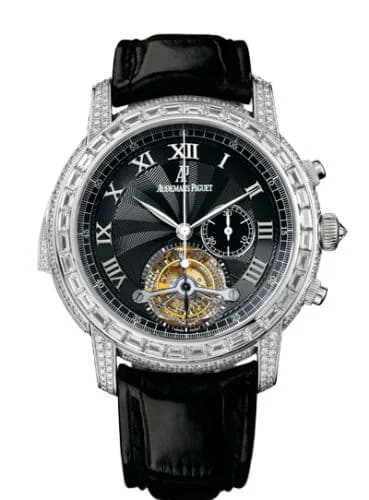 Jules Audemars Minute Repeater Tourbillon Chronograph White Gold / Diamond / Black
