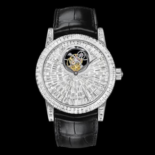 Léman Tourbillon White Gold / Serti Baguette