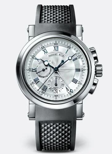 Marine Chronograph 5827 White Gold / Silver / Rubber