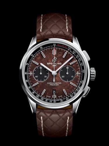 Premier B01 Chronograph 42 Bentley Centenary Stainless Steel / Wood / Calf / Pin