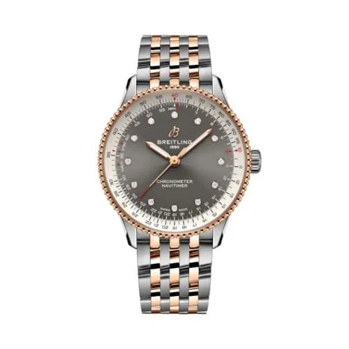 Navitimer Automatic 36 Stainless Steel - Red Gold / Grey / Bracelet