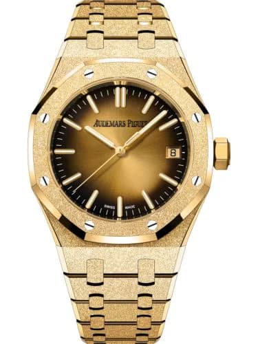 Royal Oak Selfwinding 37 Frosted Yellow Gold / Smoked Champagne