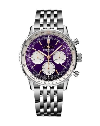 Navitimer  B01 Chronograph 43 Stainless Steel / Purple / Cortin
