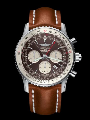 Navitimer Rattrapante Stainless Steel / Panamerican Bronze / Calf / Folding