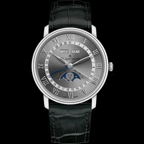Villeret Quantième Complet 40mm Stainless Steel / Grey