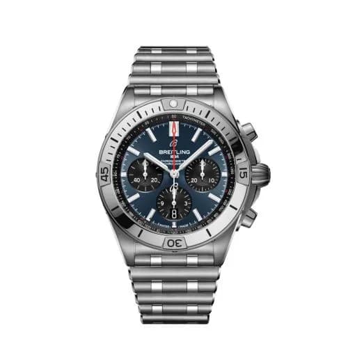 Chronomat B01 42 Stainless Steel / Blue / Rouleaux