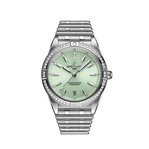 Chronomat Automatic 36 Stainless Steel - Diamond / Green / Rouleaux