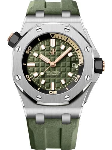 Royal Oak Offshore Diver Stainless Steel / Green