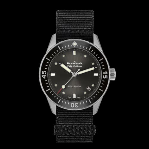 Fifty Fathoms Bathyscaphe Stainless Steel / Grey / Black Nato