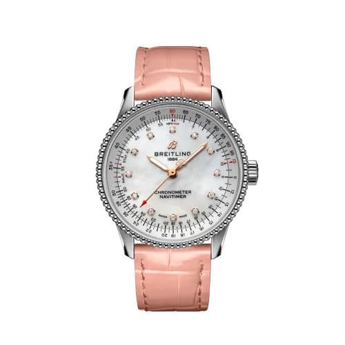 Navitimer 1 35 Automatic Stainless Steel / MOP / Croco / Folding
