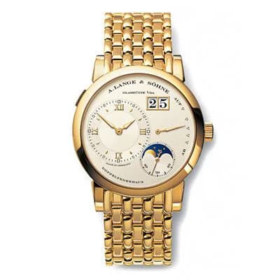 Lange 1 Moonphase Yellow Gold / Silver / Bracelet
