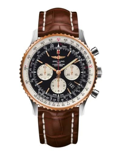 Navitimer 01 46 Stainless Steel / Red Gold / Black / Croco