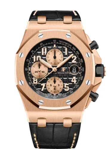 Royal Oak Offshore 26470 Pink Gold / Black / Alligator