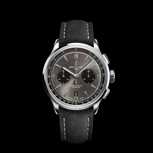 Premier B01 Chronograph 42 Stainless Steel / Anthracite / Nubuck / Pin