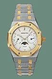 Royal Oak 25594 Moon Phase Stainless Steel / Yellow Gold / White