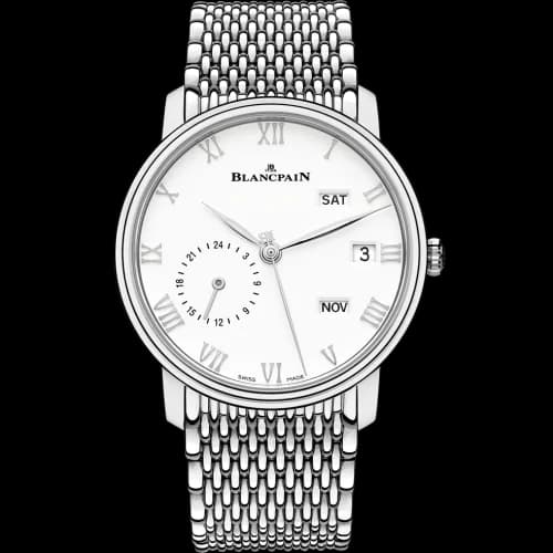 Villeret Quantième Annuel GMT Stainless Steel / White / Bracelet