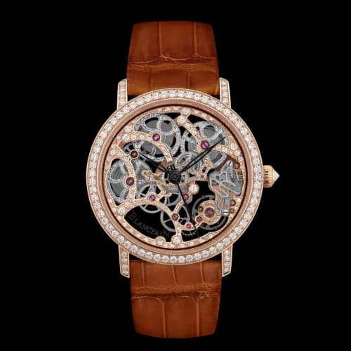 Villeret Squelette 8 Jours Red Gold / Diamond