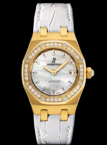 Royal Oak Selfwinding 77321 Yellow Gold / Diamond / MOP / Alligator