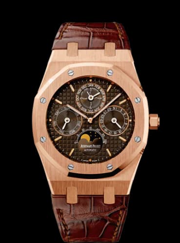 Royal Oak Perpetual Calendar Pink Gold / Brown / Strap