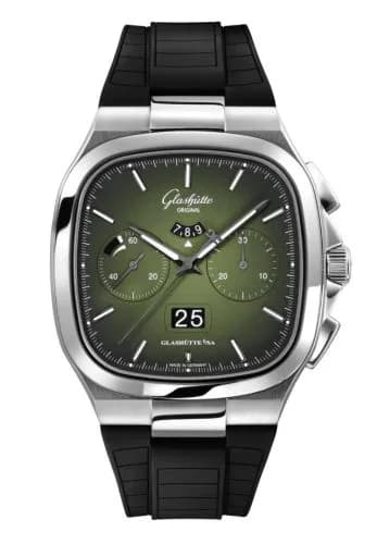 Seventies Chronograph Panorama Date Green / Rubber - Folding