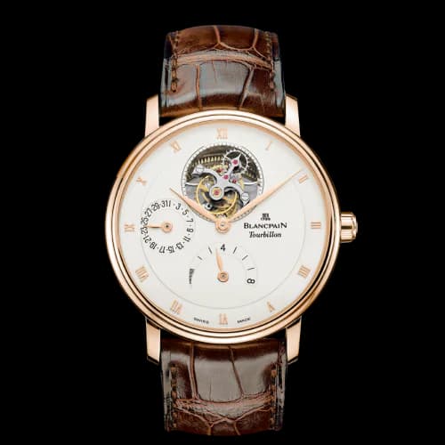 Villeret Tourbillon 8 Jours Red Gold / Opaline