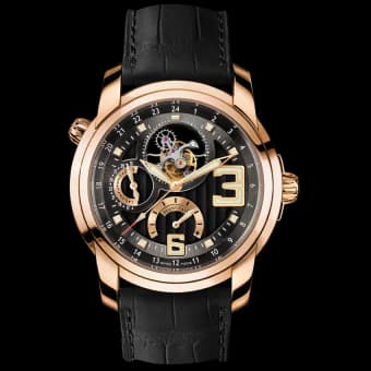 L-Evolution Tourbillon GMT 8 Jours Red Gold