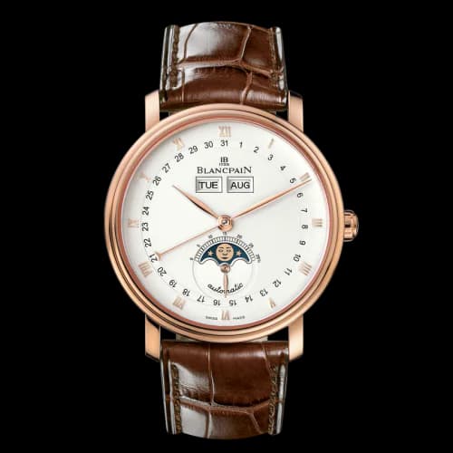 Villeret Quantième Complet Red Gold / White